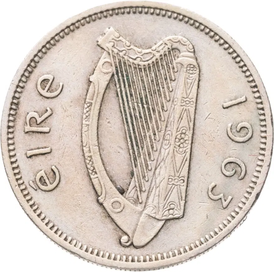Ирландия 1 шиллинг (shilling) 1963, реверс
