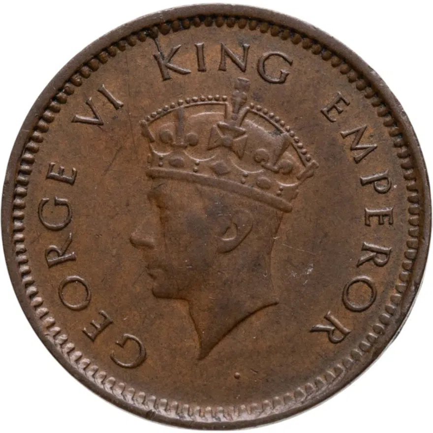 Индия (Британская) 1/2 пайса (pise) 1940