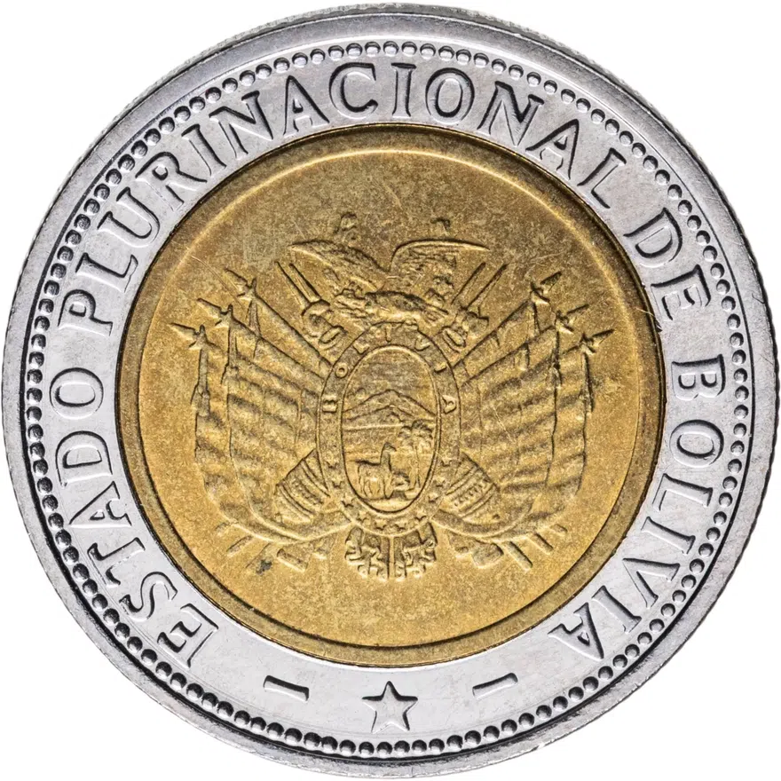 Боливия 5 боливиано (bolivianos) 2017