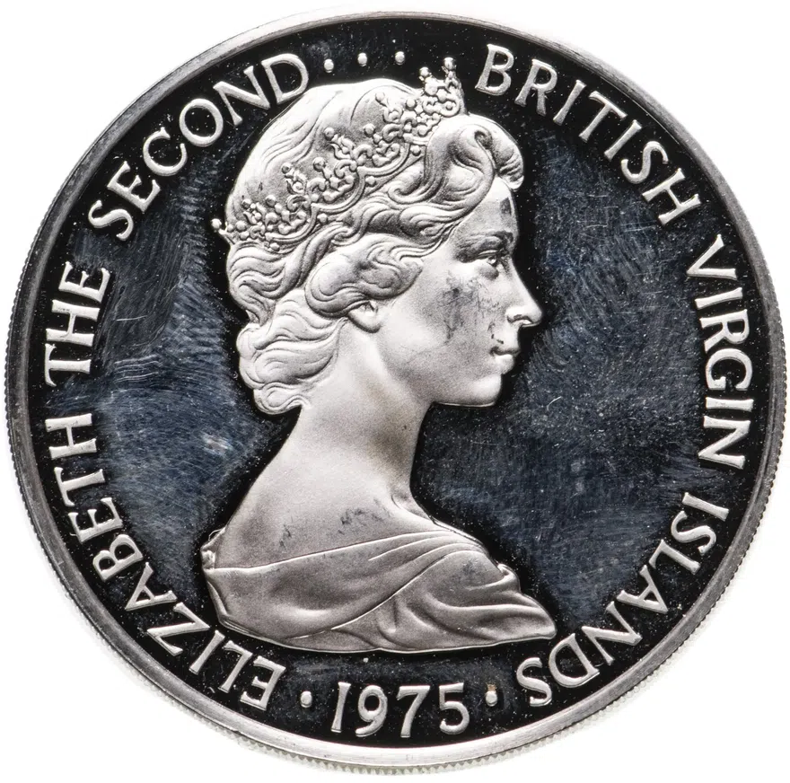 Британские Виргинские острова 1 доллар (dollar) 1975, реверс