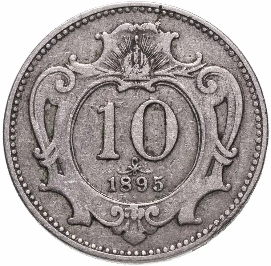 Австрия 10 геллеров (heller) 1895