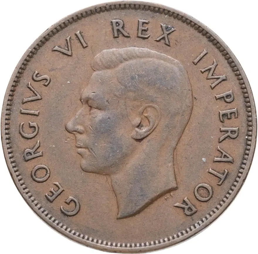 ЮАР 1 пенни (penny) 1940   Без точки после даты