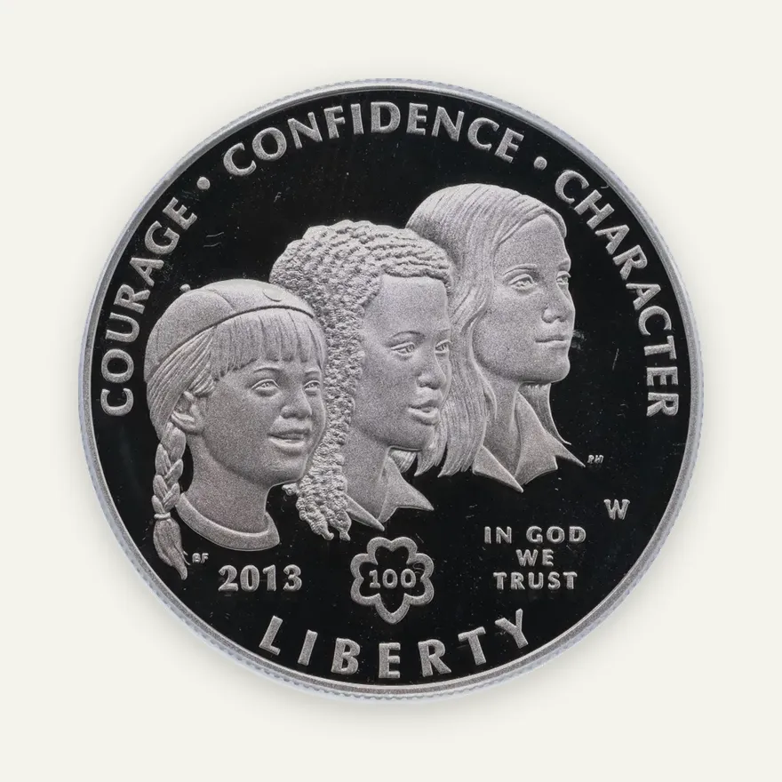 США 1 доллар (dollar) 2013 "100 лет движению девочек-скаутов в США" с сертификатом