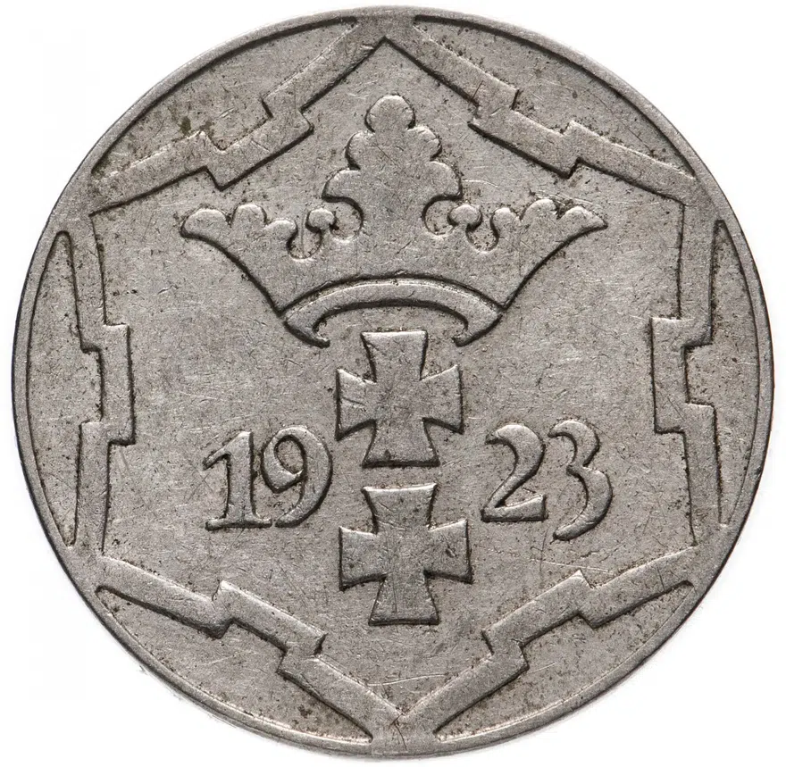 Данциг 10 пфеннигов (pfennig) 1923, реверс