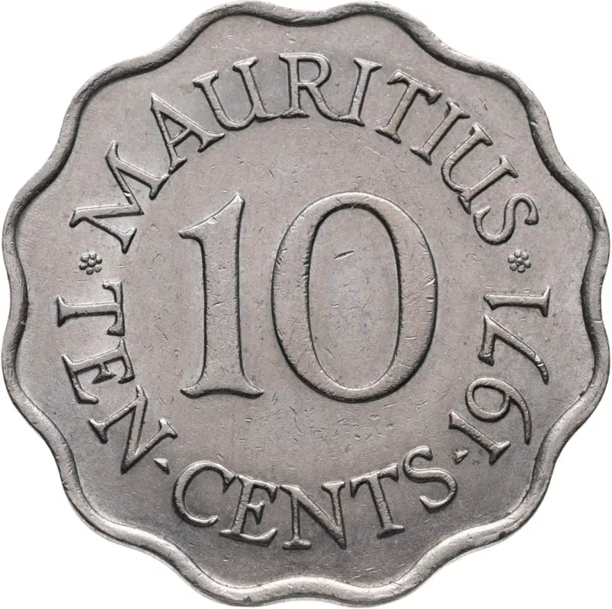 Маврикий 10 центов (cents) 1971