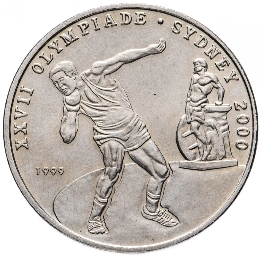 Республика Конго "100 франков (francs) 1999 XXVII Летние Олимпийские игры, Сидней 2000"