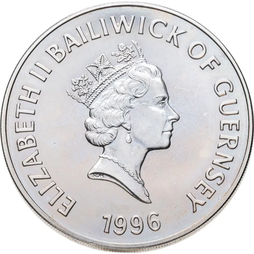 Остров Гернси 5 фунтов (pounds) 1996 Чемпионат Европы по футболу 1996