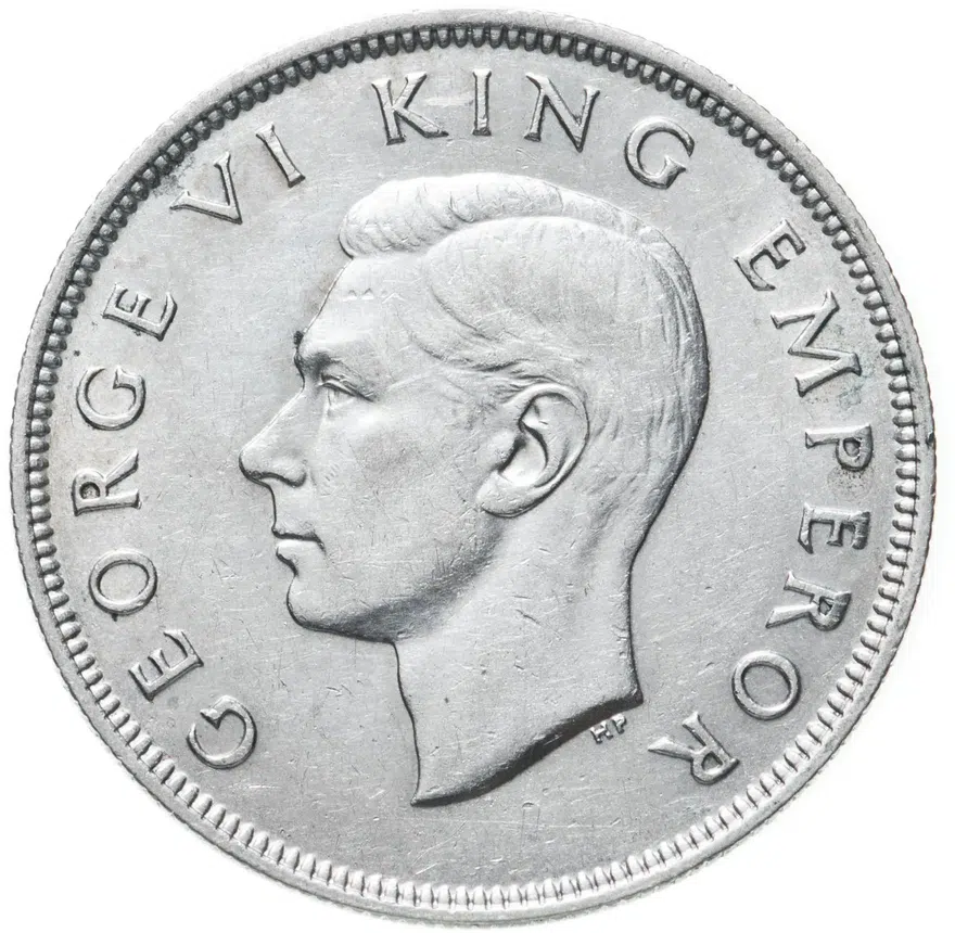 Новая Зеландия 1/2 кроны (crown) 1940  100 лет Новой Зеландии, реверс