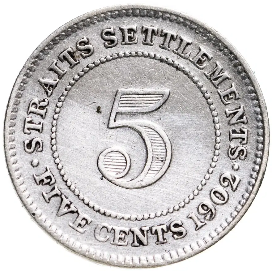 Стрейтс Сетлментс 5 центов (cents) 1902