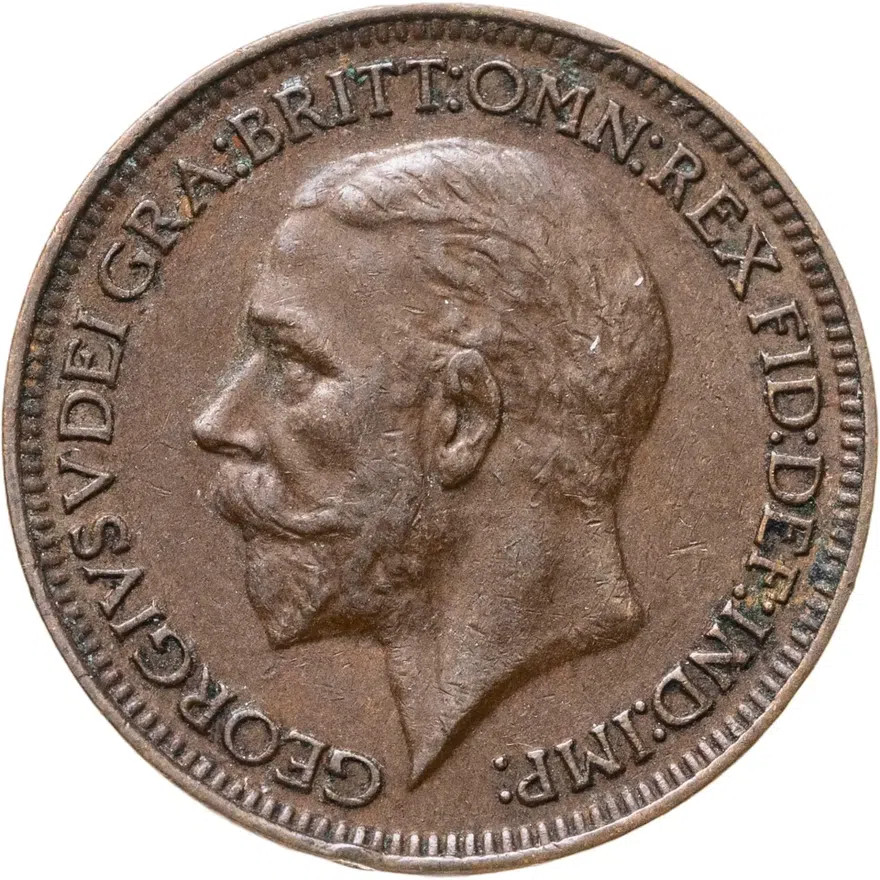 Великобритания 1 фартинг (farthing) 1929, реверс