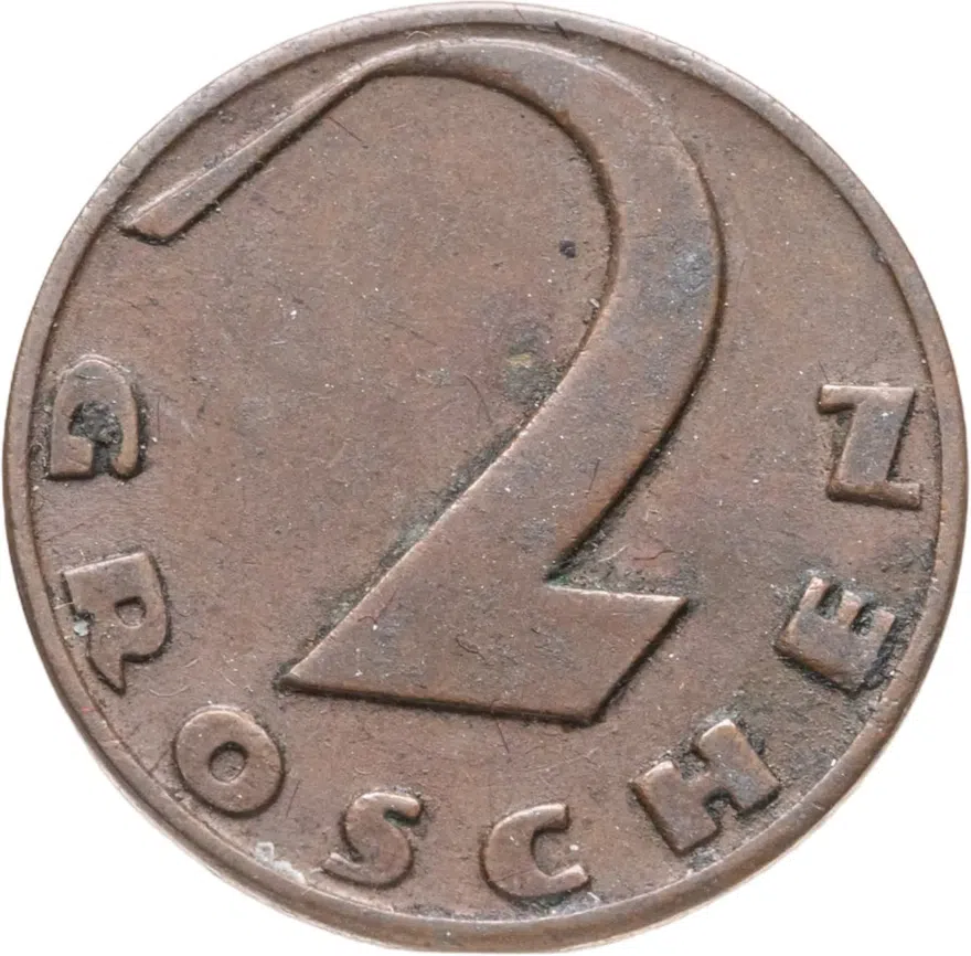 Австрия 2 гроша (groschen) 1937