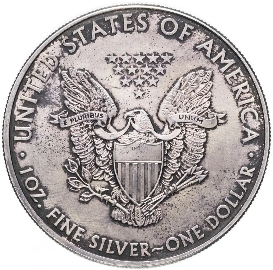 США 1 доллар (dollar) 2010  Американский серебряный орёл, реверс