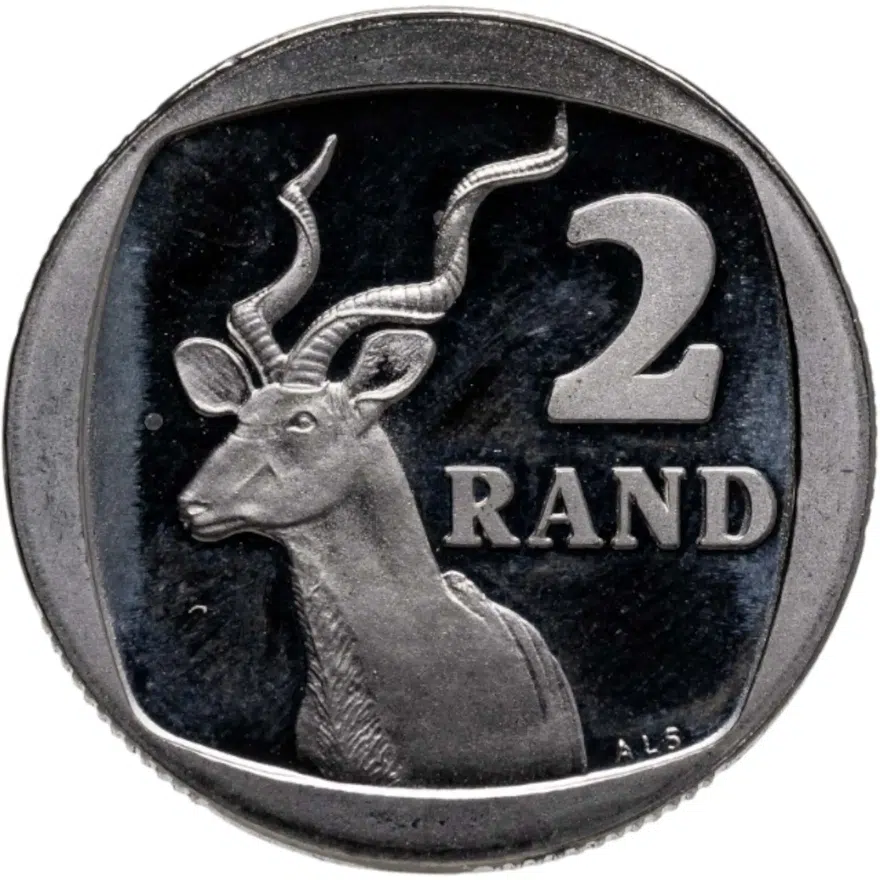 ЮАР 2 ранда (рэнда, rand) 1993, реверс