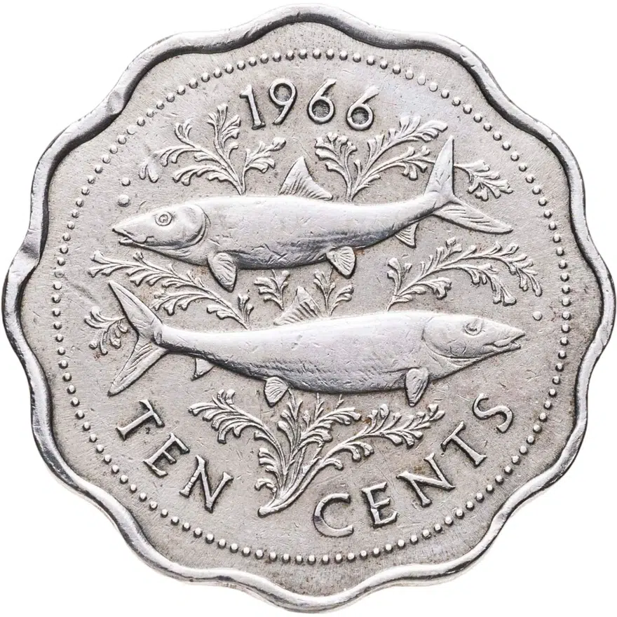Багамы 10 центов (cents) 1966
