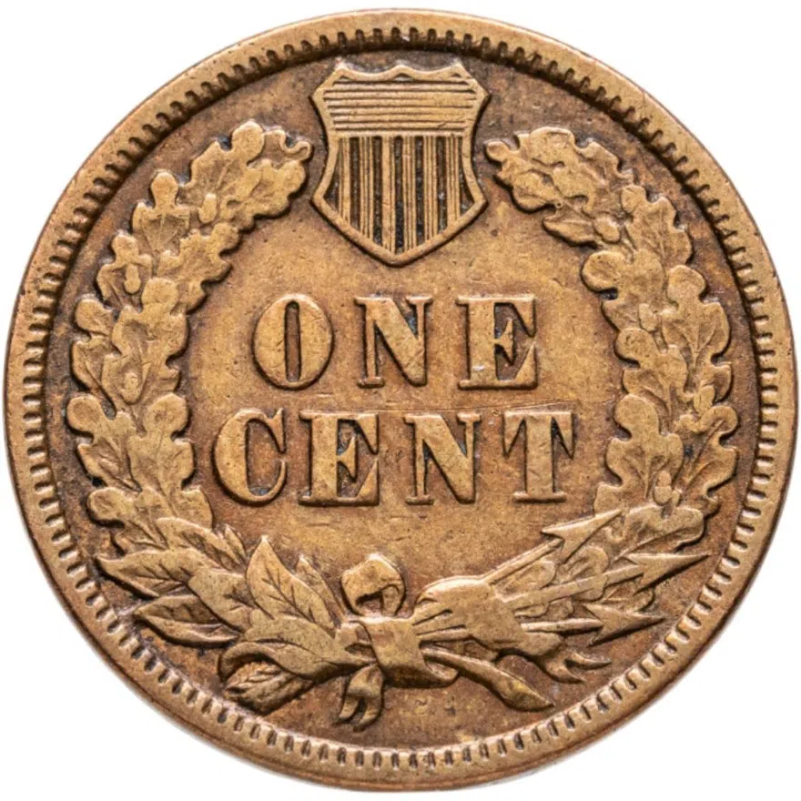 США 1 цент (cent) 1880  Indian Head Cent, реверс
