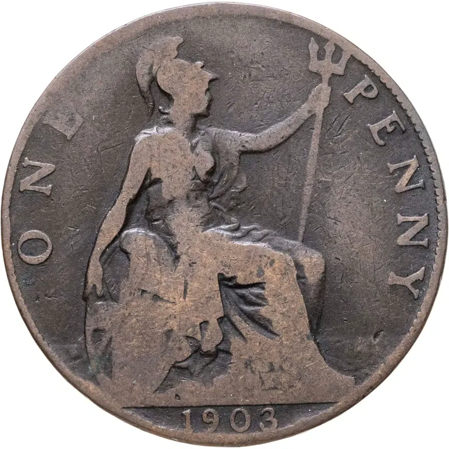 Великобритания 1 пенни (penny) 1903, аверс