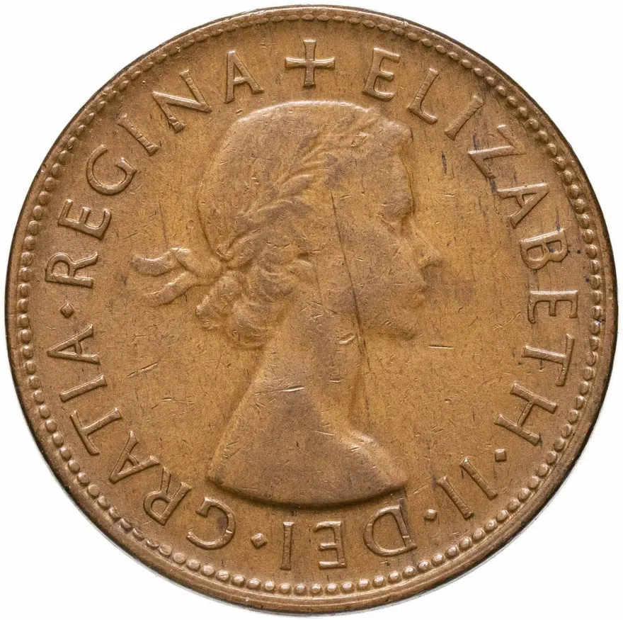 Австралия 1 пенни (penny) 1953  Точка после "AUSTRALIA.", реверс