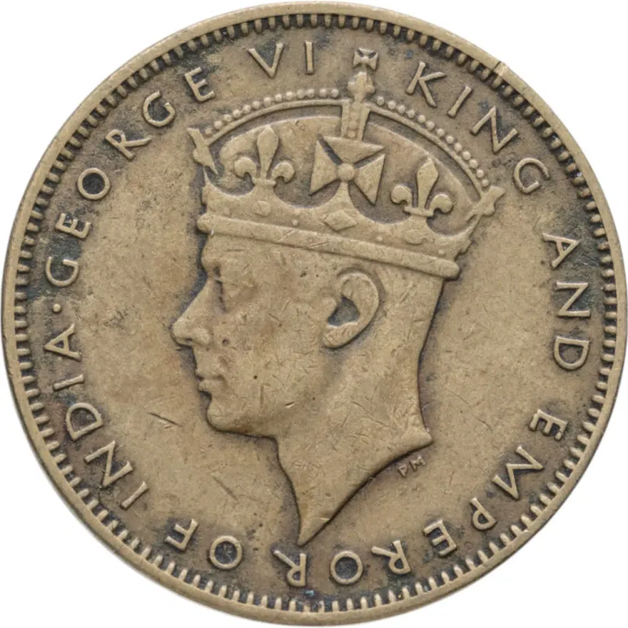 Ямайка 1/2 пенни (penny) 1940, реверс