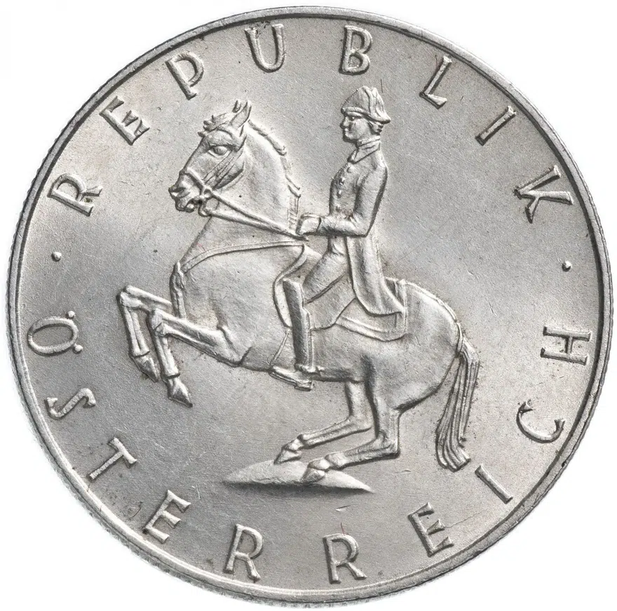 Австрия 5 шиллингов (shillings) 1962