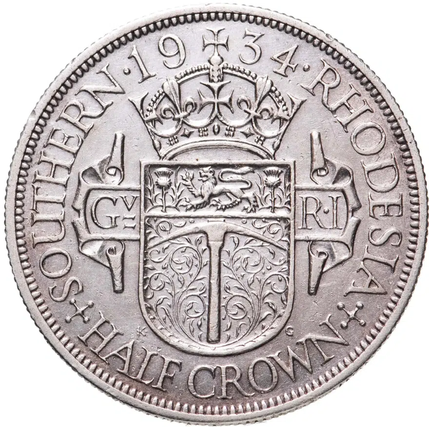 Южная Родезия 1/2 кроны (crown) 1934, реверс