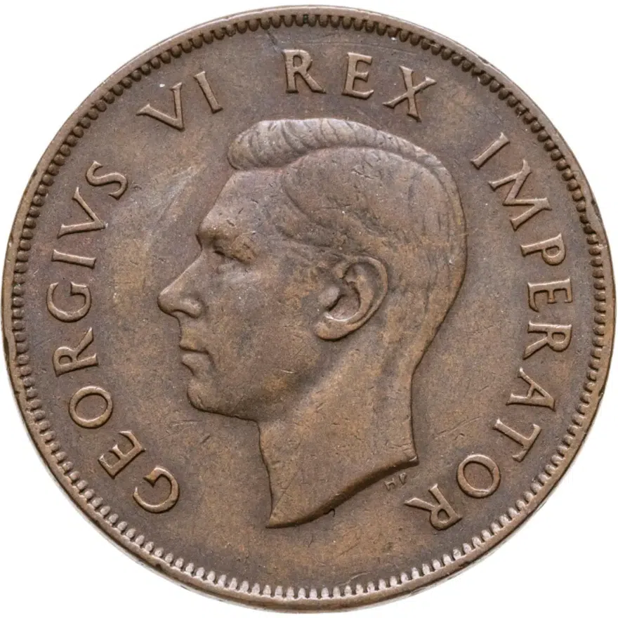 ЮАР 1 пенни (penny) 1940   Точка после даты