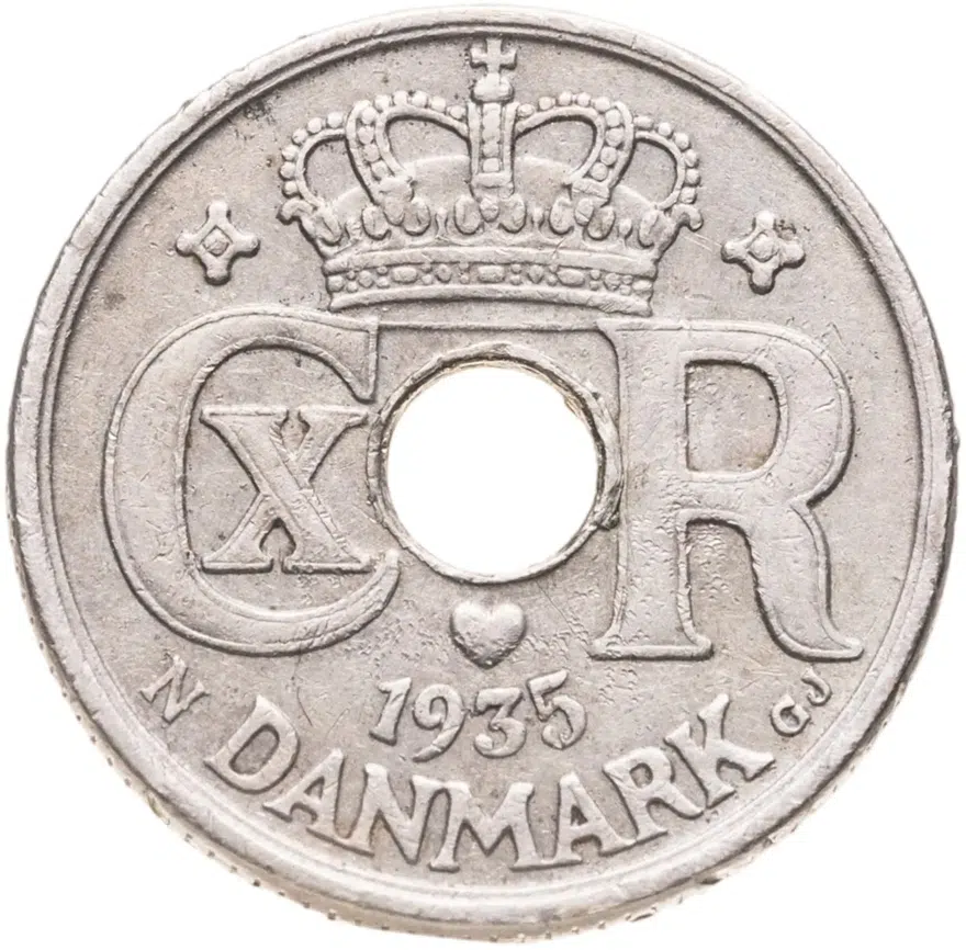 Дания 10 эре (ore) 1935, аверс