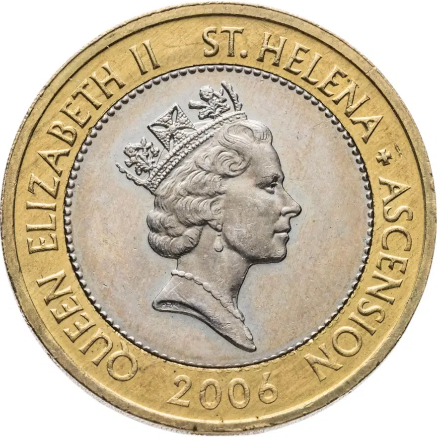 Острова Святой Елены и Вознесения 2 фунта (pounds) 2006, реверс