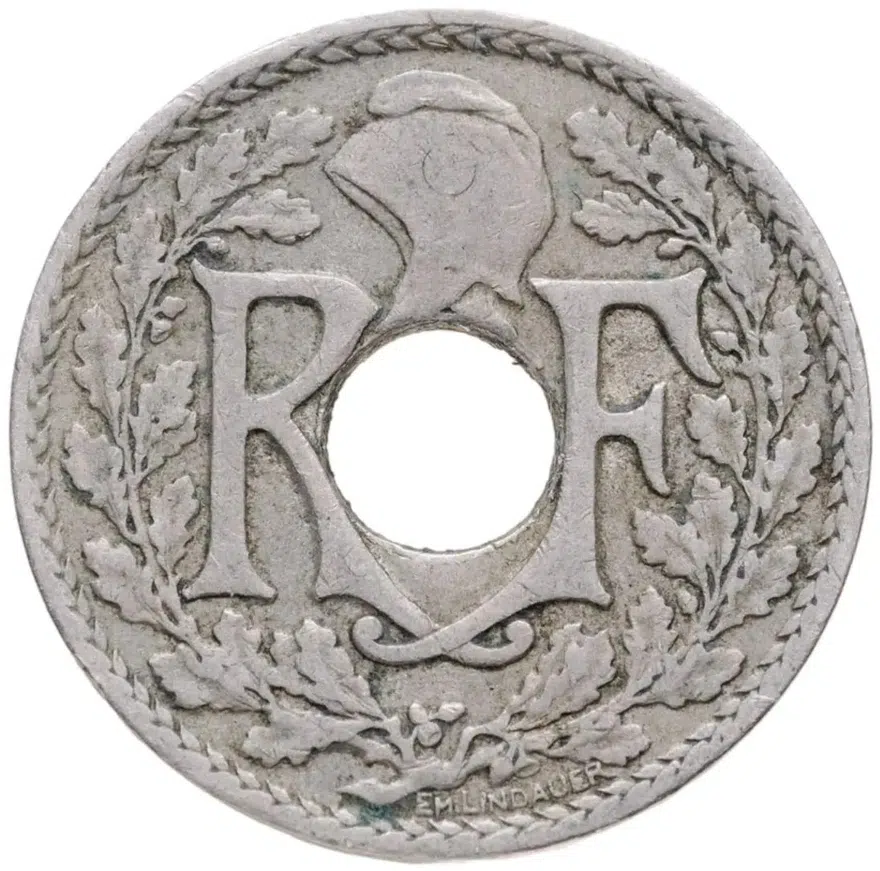 Франция 5 сантимов (centimes) 1918, аверс