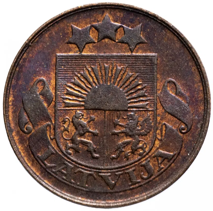 Латвия 1 сантим (santims) 1922, реверс