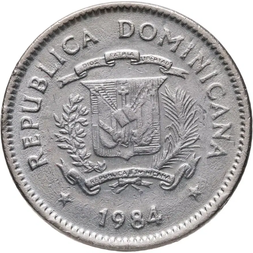 Доминикана 10 сентаво (centavos) 1984, аверс