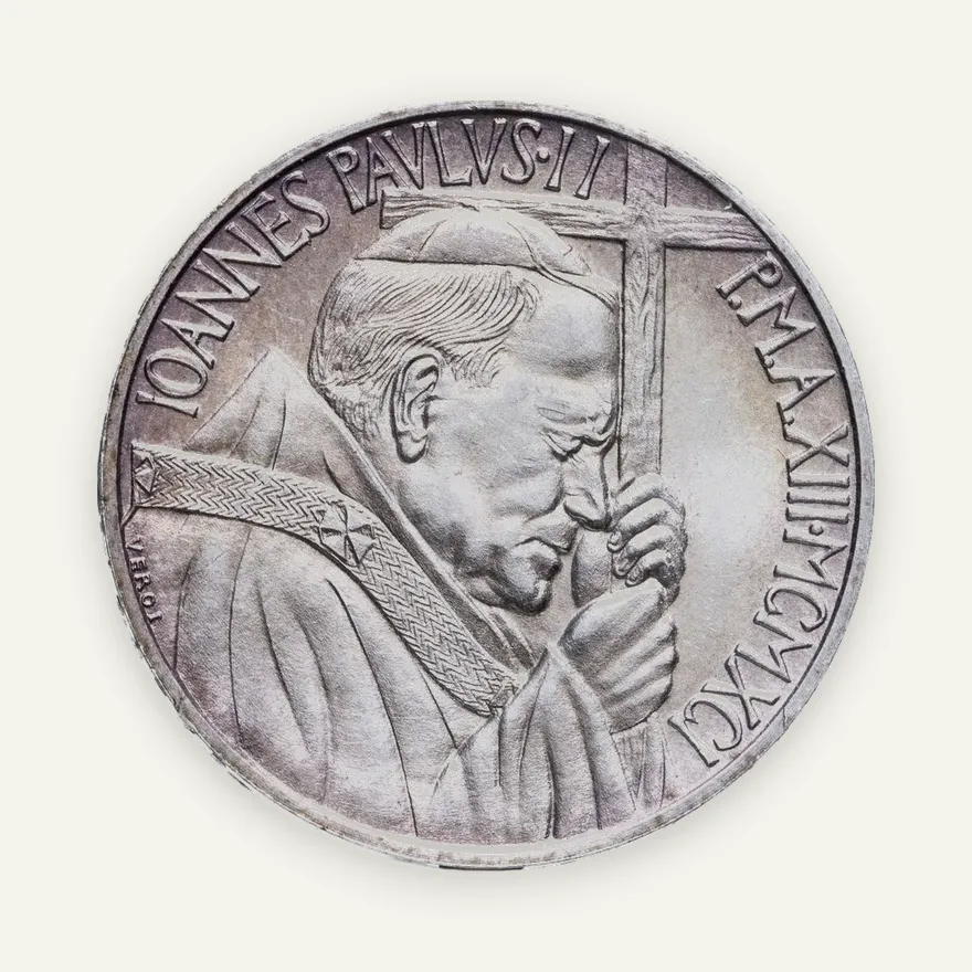 Ватикан 500 лир (lire) 1991  Социальная доктрина, аверс