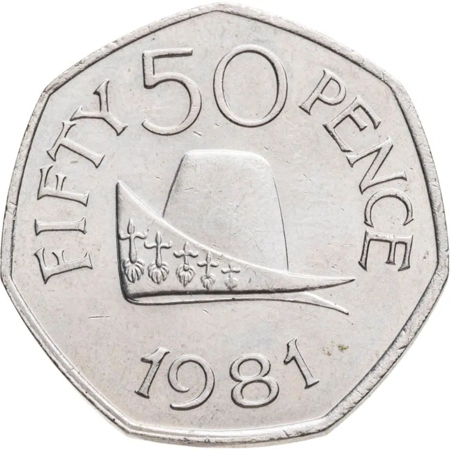 Гернси 50 пенсов (pence) 1981