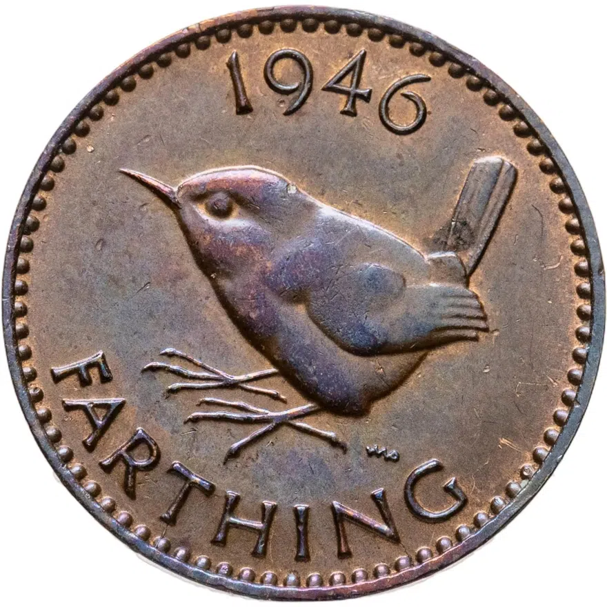 Великобритания 1 фартинг (farthing) 1946, реверс