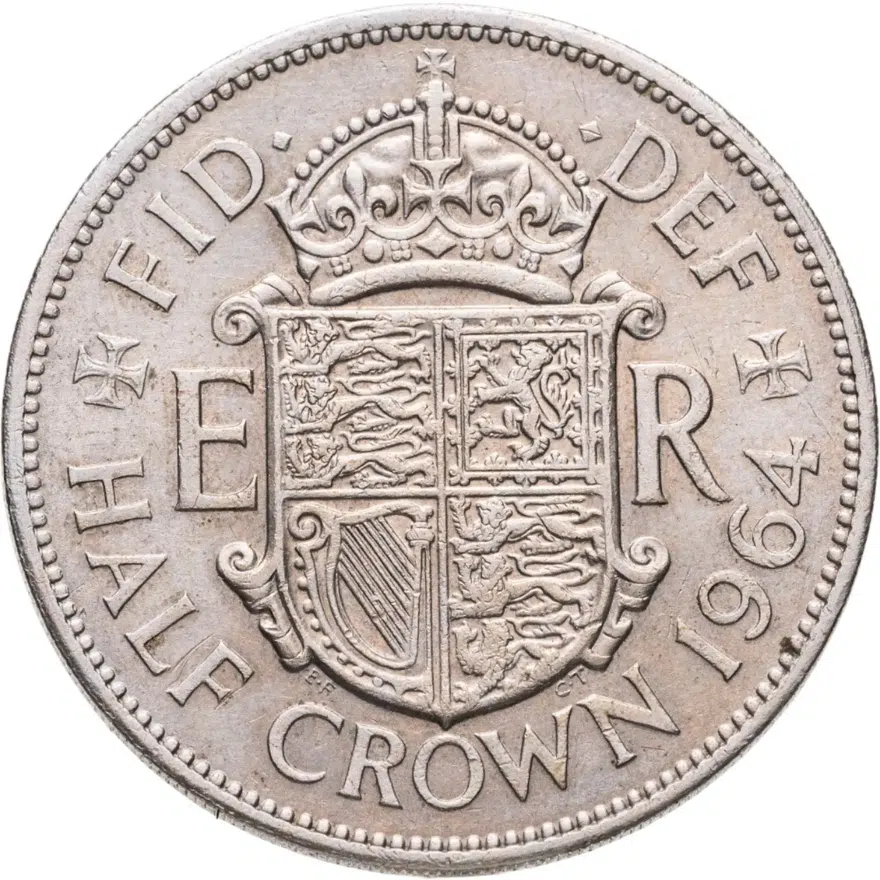 Великобритания 1/2 кроны (crown) 1964, аверс