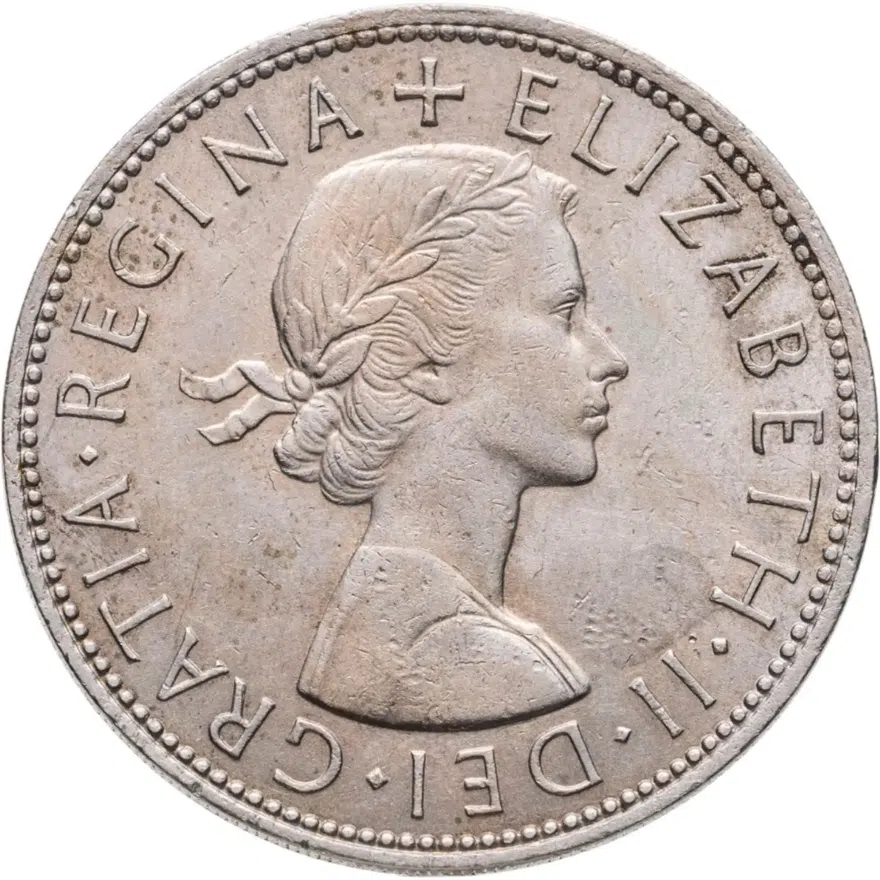 Великобритания 1/2 кроны (crown) 1964, реверс