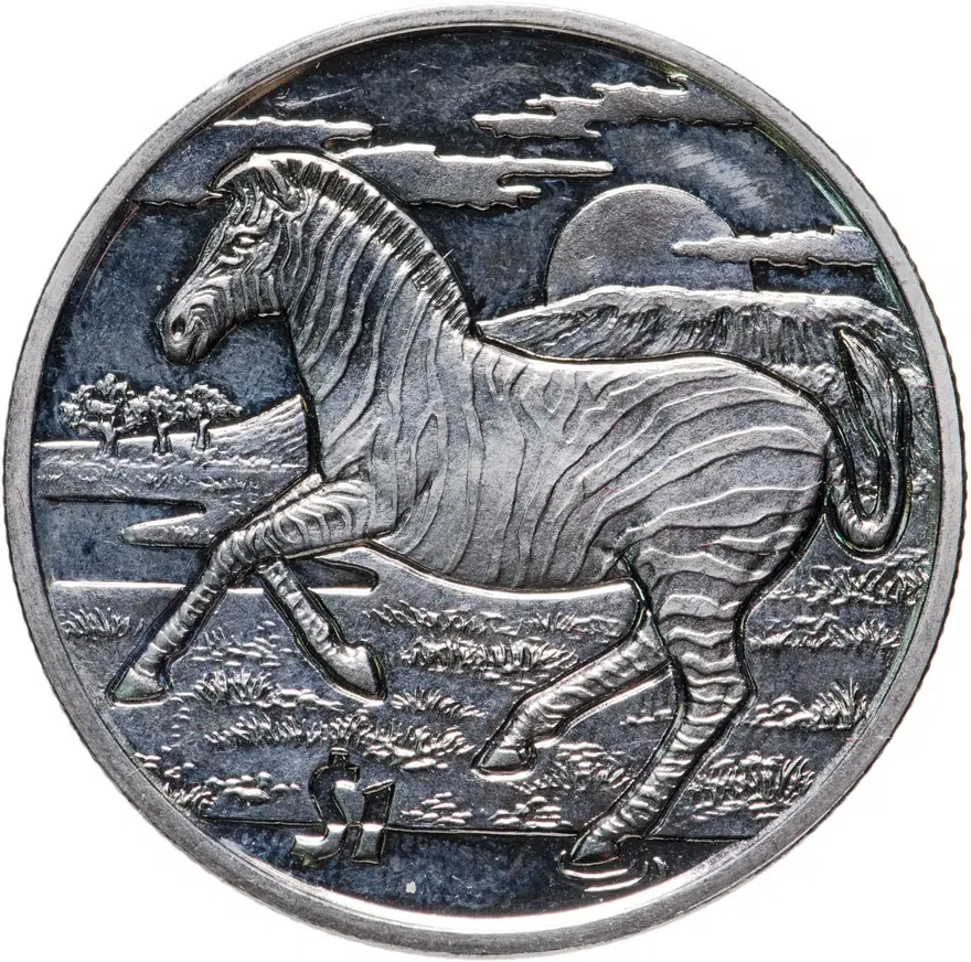 Сьерра-Леоне 1 доллар (dollar) 2007  Животные - Зебра