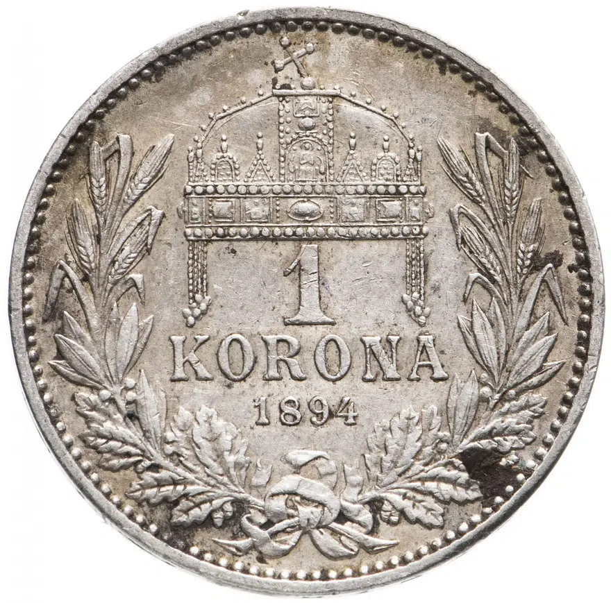 Венгрия 1 крона (crown) 1894, реверс