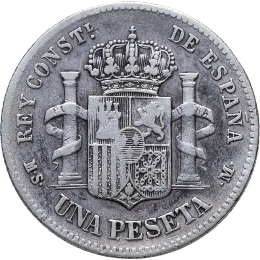 Испания 1 песета (peseta) 1885
