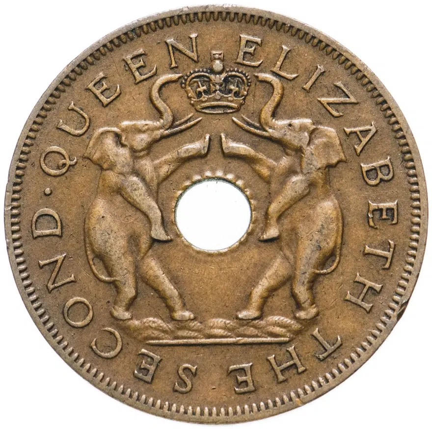 Родезия и Ньясаленд 1 пенни (penny) 1956, реверс