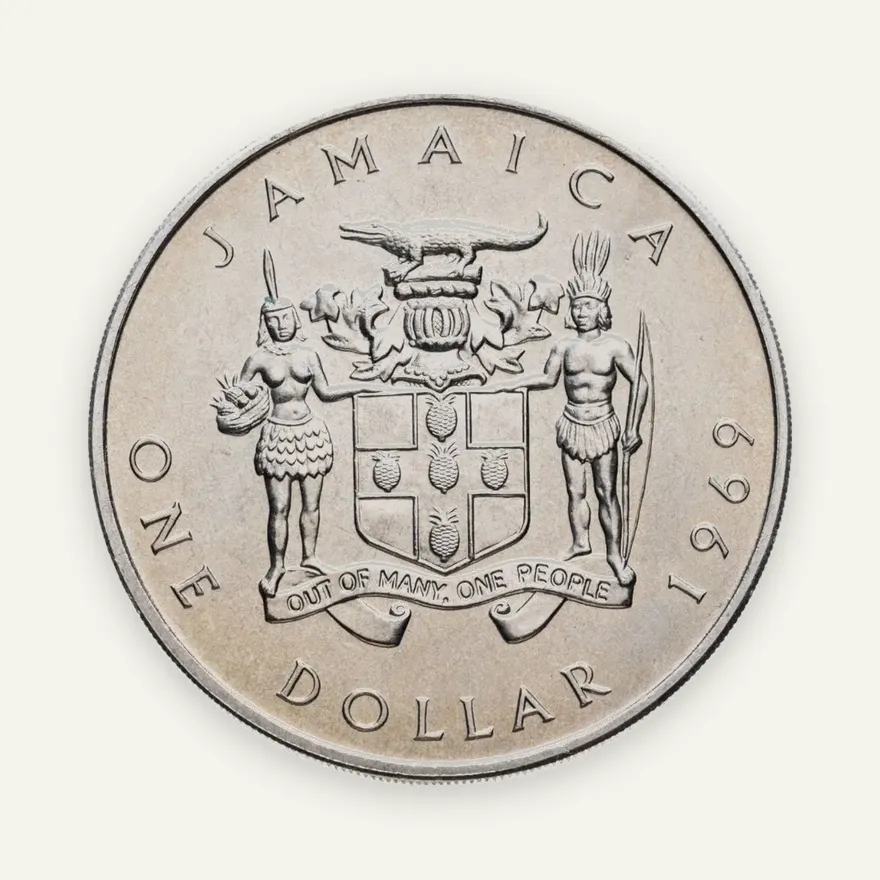 Ямайка 1 доллар (dollar) 1969, реверс