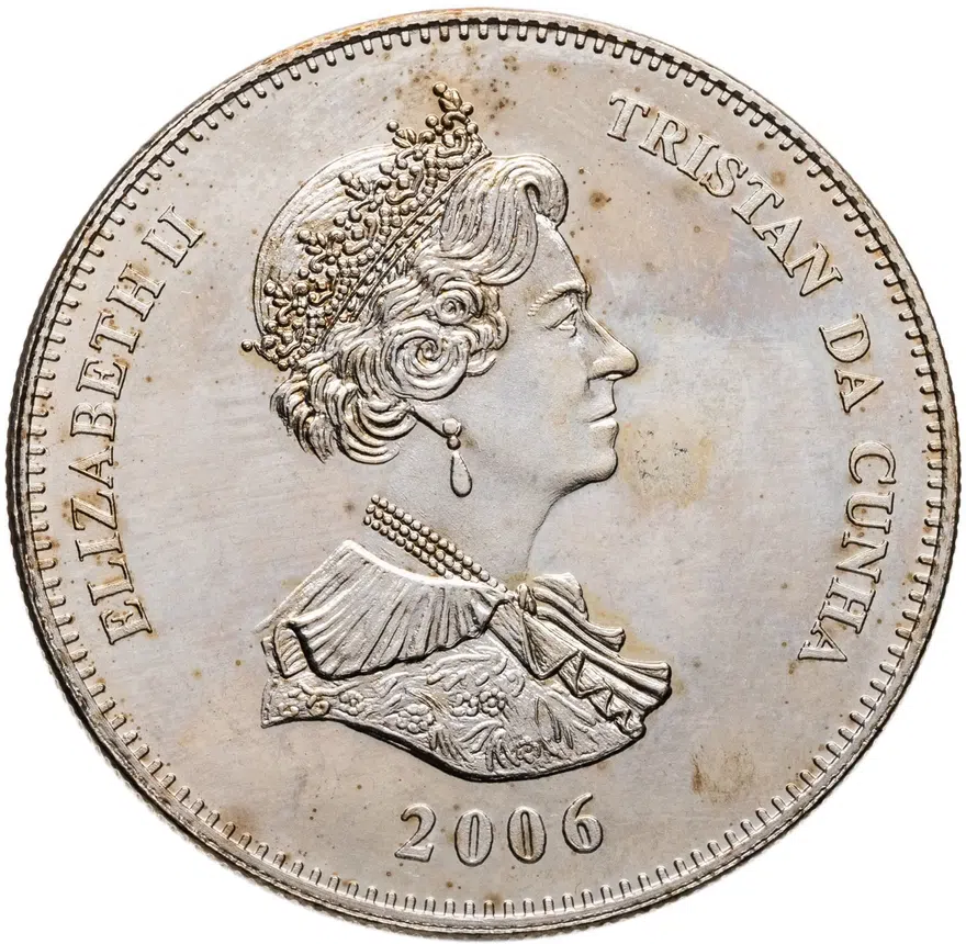 Тристан-да-Кунья 1 крона (crown) 2006 True Blooded Yankee (Чистокровный Янки)", реверс
