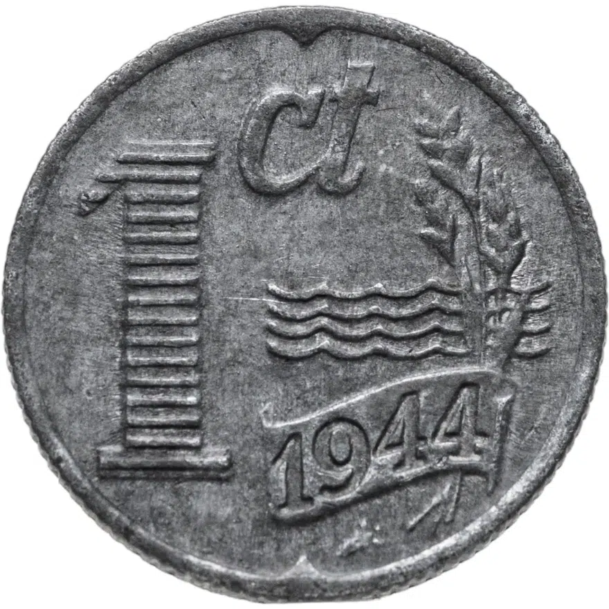 Нидерланды 1 цент (cent) 1944, реверс
