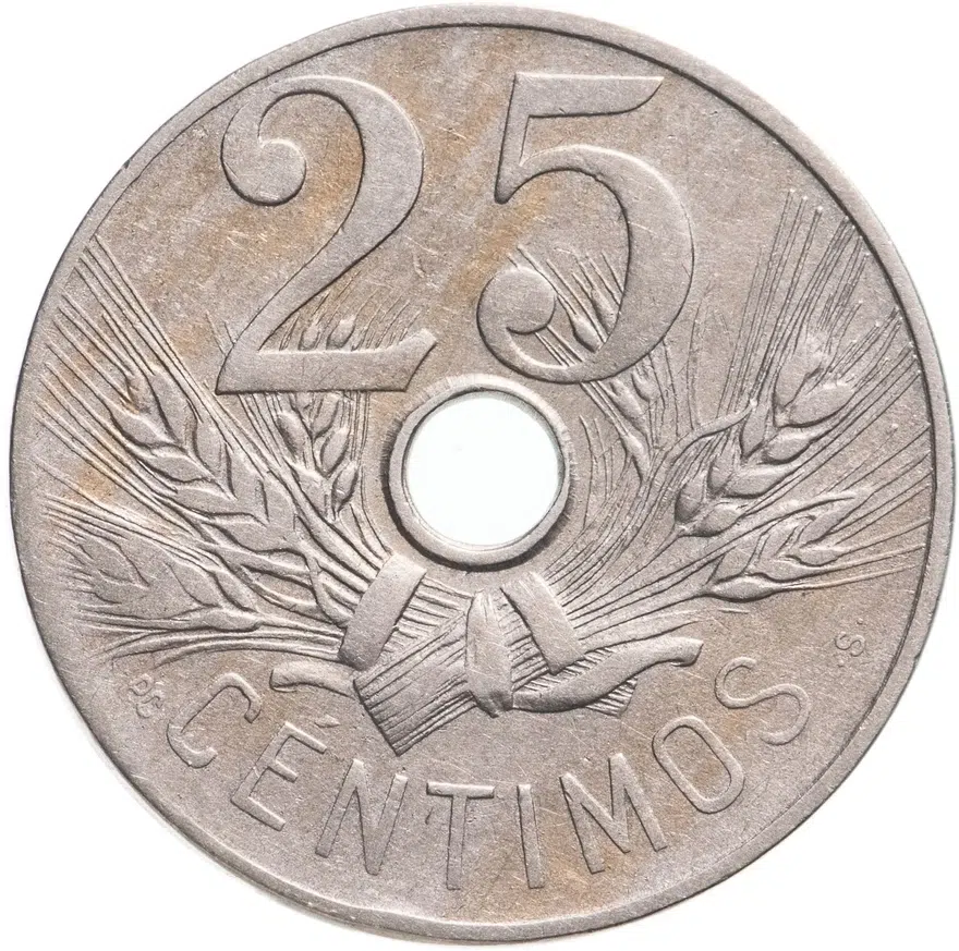 Испания 25 сентимо (centimos) 1927