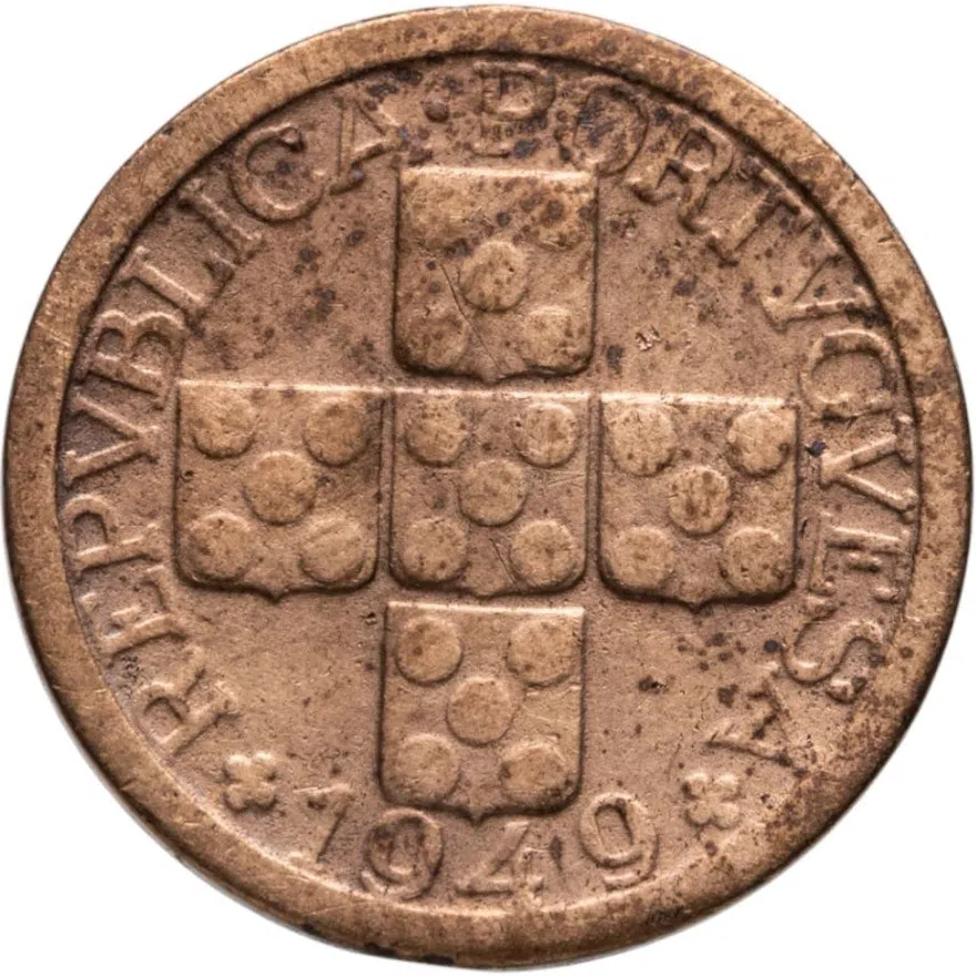 Португалия 10 сентаво (centavos) 1949, реверс