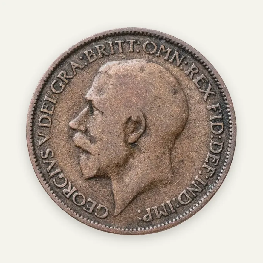 Великобритания 1/2 пенни (penny) 1924, аверс