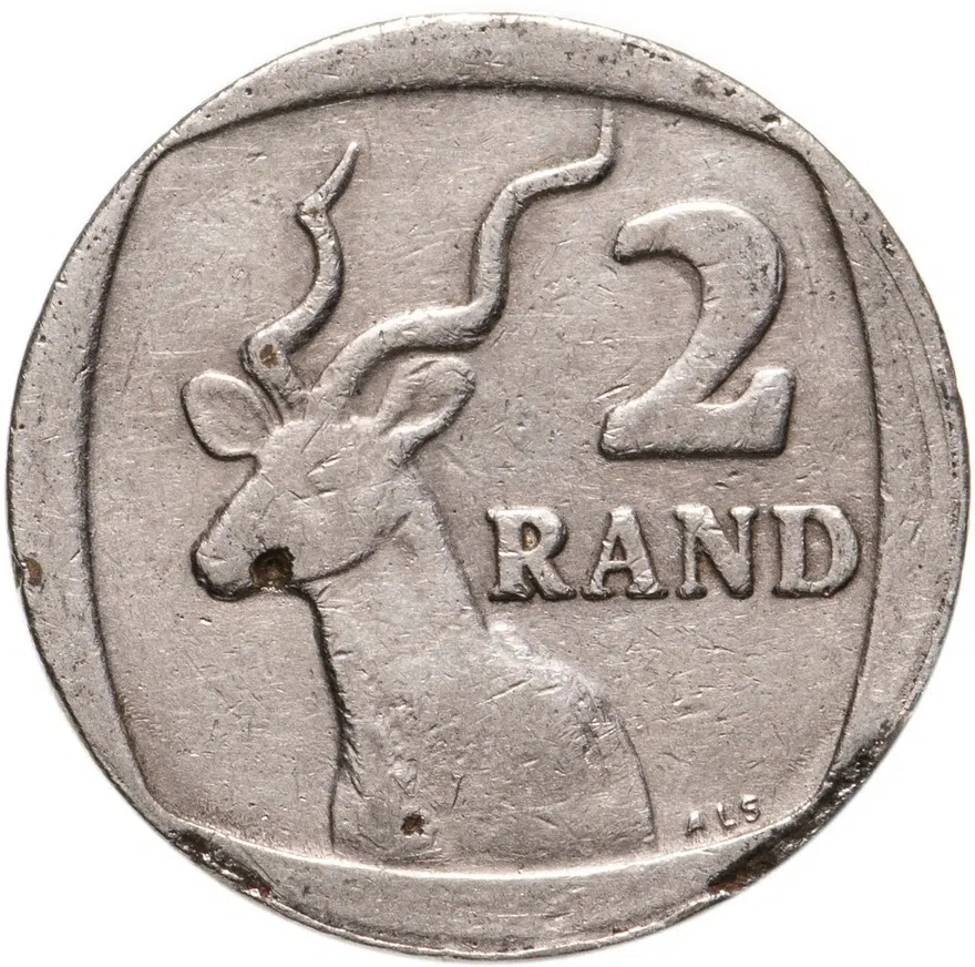 ЮАР 2 ранда (рэнда, rand) 1989-2000, случайная дата