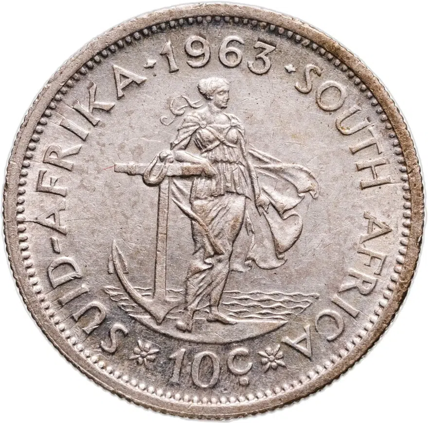 ЮАР 10 центов (cents) 1963, реверс