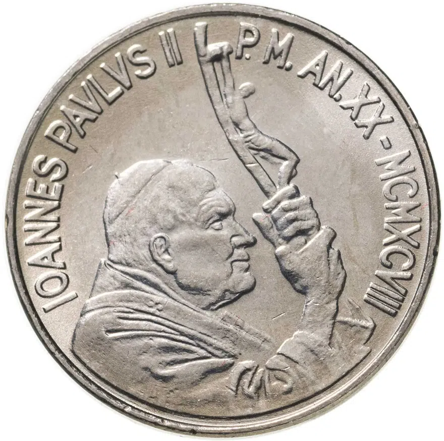 Ватикан 50 лир (lire) 1998