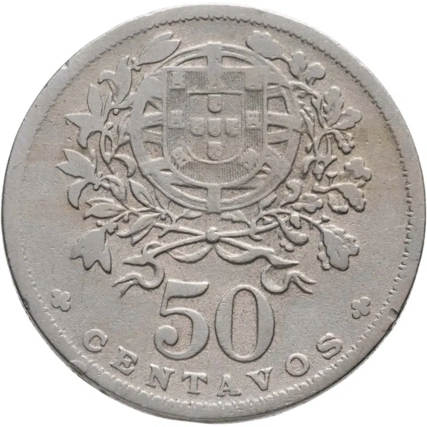 Португалия 50 сентаво (centavos) 1944, реверс