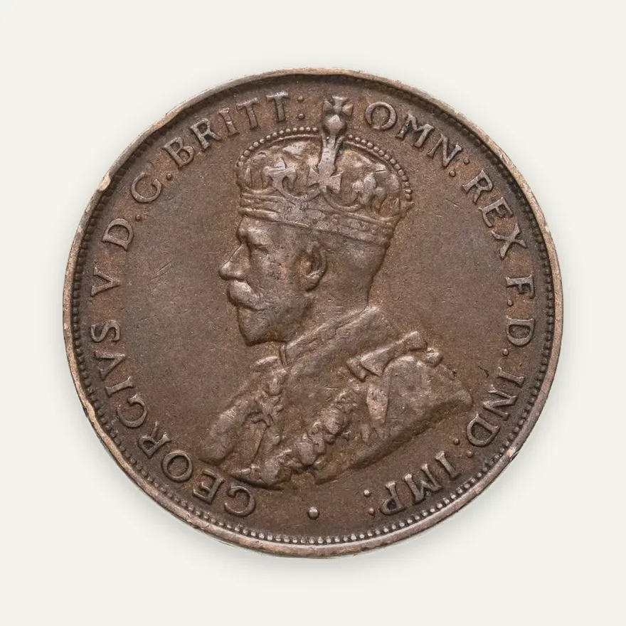 Австралия 1 пенни (penny) 1928, аверс